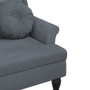vidaXL sötétszürke bársony pad párnákkal 120,5 x 65 x 75 cm