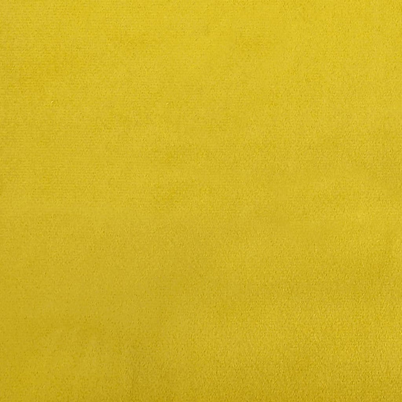 vidaXL sárga bársony pad párnákkal 120,5 x 65 x 75 cm