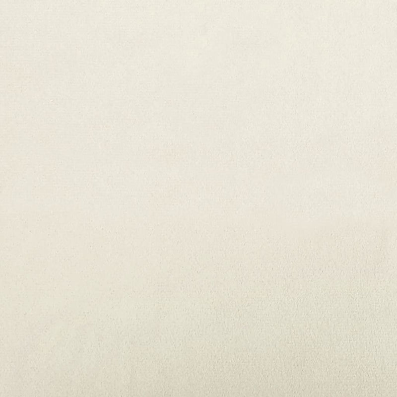 vidaXL krémszínű bársony pad párnákkal 120,5 x 65 x 75 cm