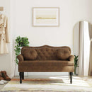 vidaXL barna műbőr pad párnákkal 120,5 x 65 x 75 cm