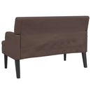 vidaXL barna műbőr pad háttámlával 112x65,5x75 cm