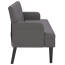 vidaXL szürke műbőr pad háttámlával 112x65,5x75 cm