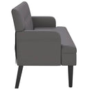 vidaXL szürke műbőr pad háttámlával 112x65,5x75 cm
