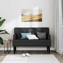 vidaXL fekete műbőr pad háttámlával 112 x 65,5 x 75 cm
