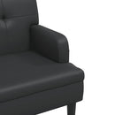 vidaXL fekete műbőr pad háttámlával 112 x 65,5 x 75 cm