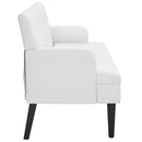 vidaXL fehér műbőr pad háttámlával 112x65,5x75 cm