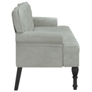 vidaXL világosszürke bársony pad háttámlával 119,5 x 64,5 x 75 cm