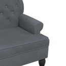 vidaXL sötétszürke bársony pad háttámlával 119,5 x 64,5 x 75 cm