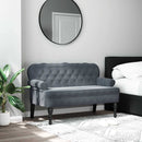 vidaXL sötétszürke bársony pad háttámlával 119,5 x 64,5 x 75 cm