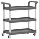 vidaXL 3 szintes szürke alumínium kocsi 77 x 34 x 72 cm