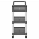 vidaXL 3 szintes szürke alumínium kocsi 77 x 34 x 72 cm