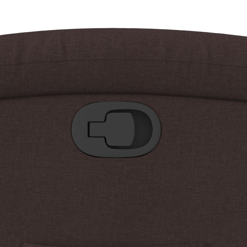 vidaXL sötétbarna szövet dönthető fotel