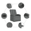 vidaXL sötétszürke szövet relaxfotel