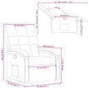 vidaXL fekete szövet dönthető fotel