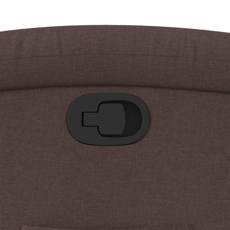 vidaXL sötétbarna szövet dönthető fotel