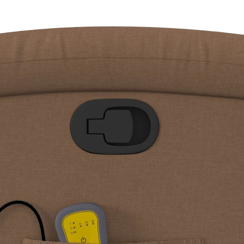 vidaXL barna szövet dönthető masszázsfotel