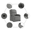 vidaXL sötétszürke szövet relaxfotel