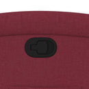 vidaXL bordó dönthető szövet fotel