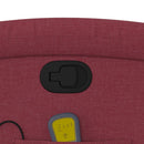 vidaXL bordó dönthető szövet masszázsfotel