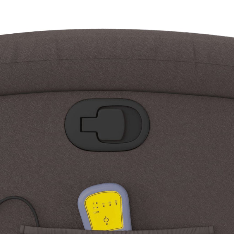 vidaXL barna valódi bőr dönthető masszázsfotel