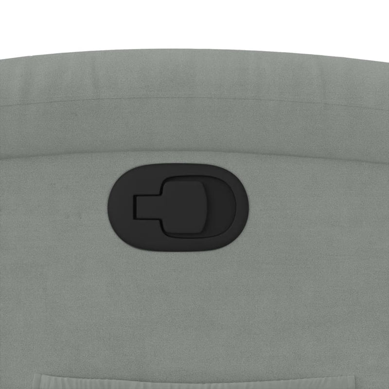 vidaXL világosszürke bársony dönthető fotel