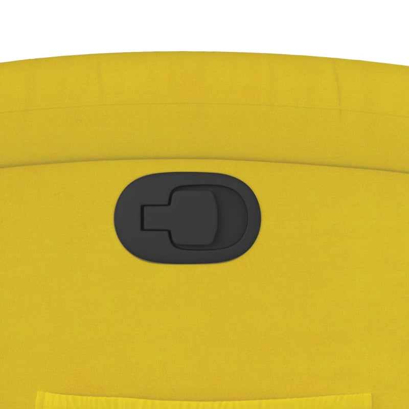 vidaXL sárga bársony dönthető fotel