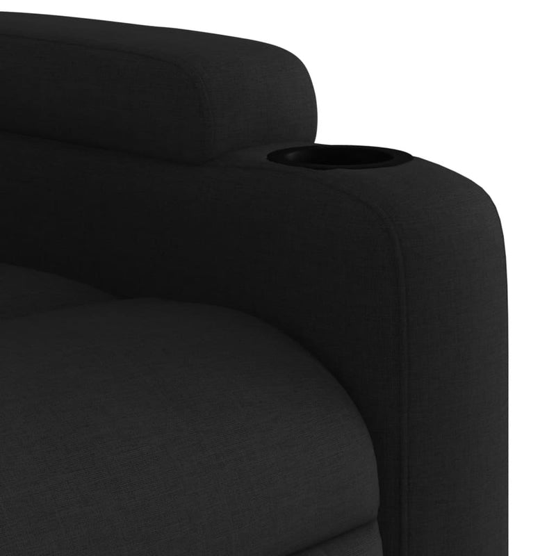 vidaXL fekete szövet dönthető fotel