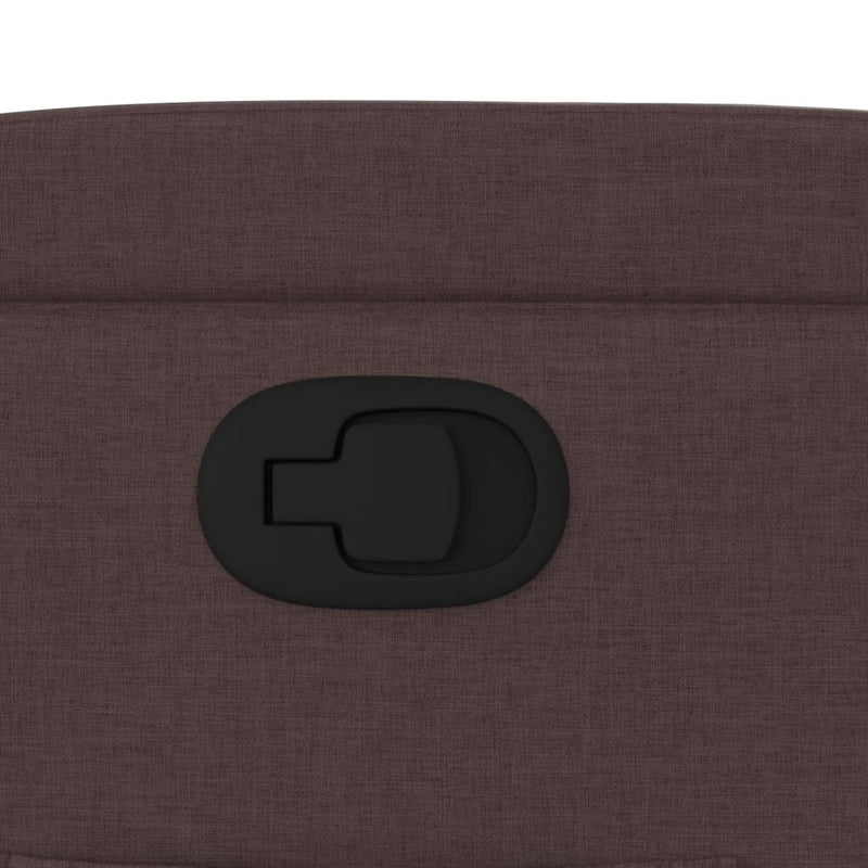 vidaXL sötétbarna szövet dönthető fotel