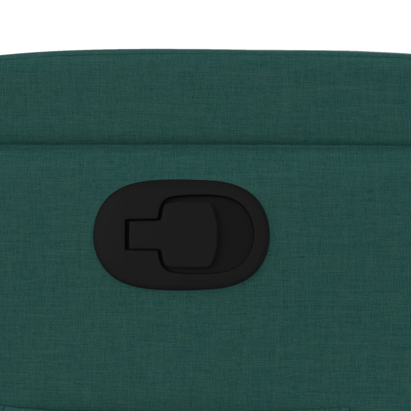 vidaXL sötétzöld szövet dönthető fotel