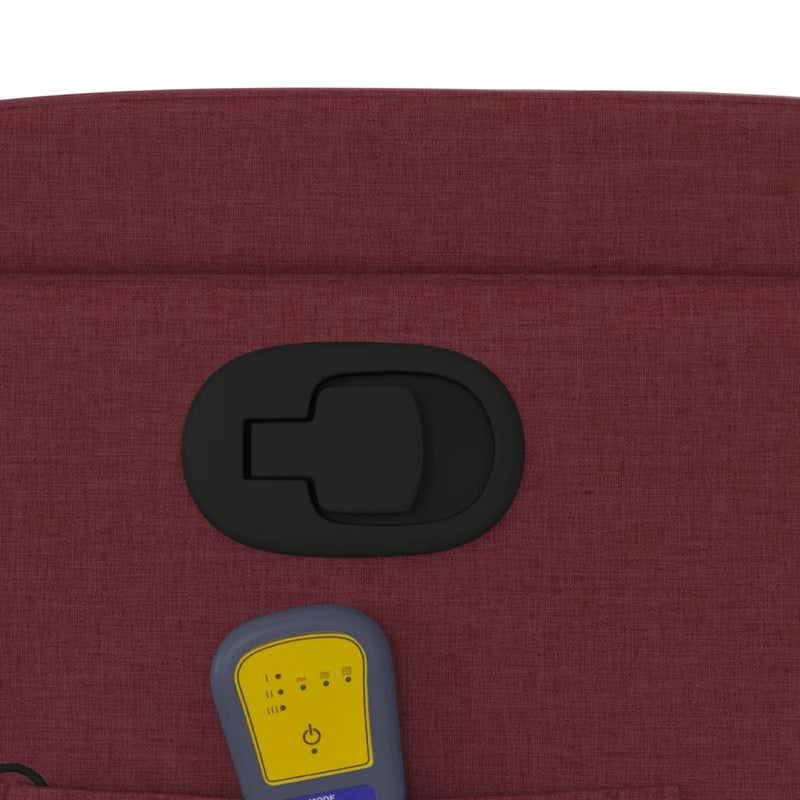vidaXL bordó dönthető szövet masszázsfotel