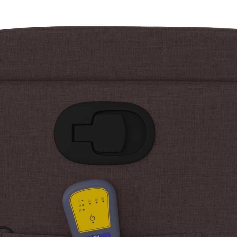 vidaXL sötétbarna szövet dönthető masszázsfotel