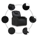 vidaXL fekete műbőr relaxfotel