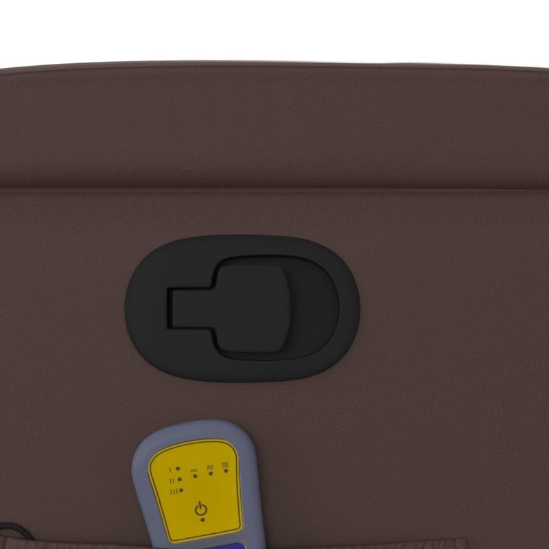 vidaXL barna műbőr dönthető masszázsfotel