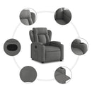 vidaXL sötétszürke szövet relaxfotel
