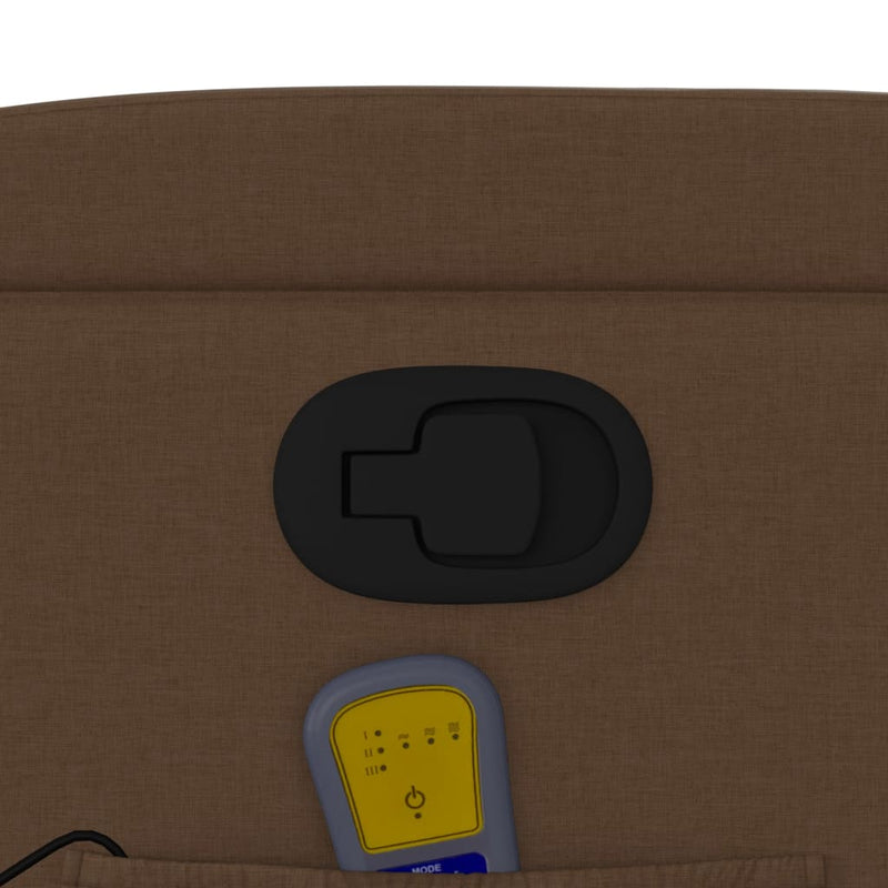 vidaXL barna szövet dönthető masszázsfotel