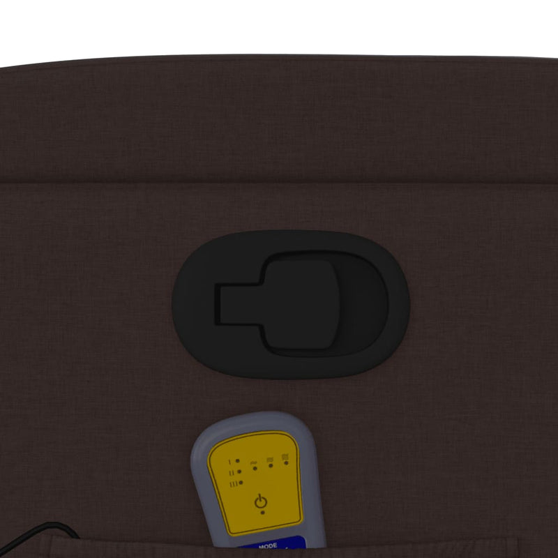 vidaXL sötétbarna szövet dönthető masszázsfotel