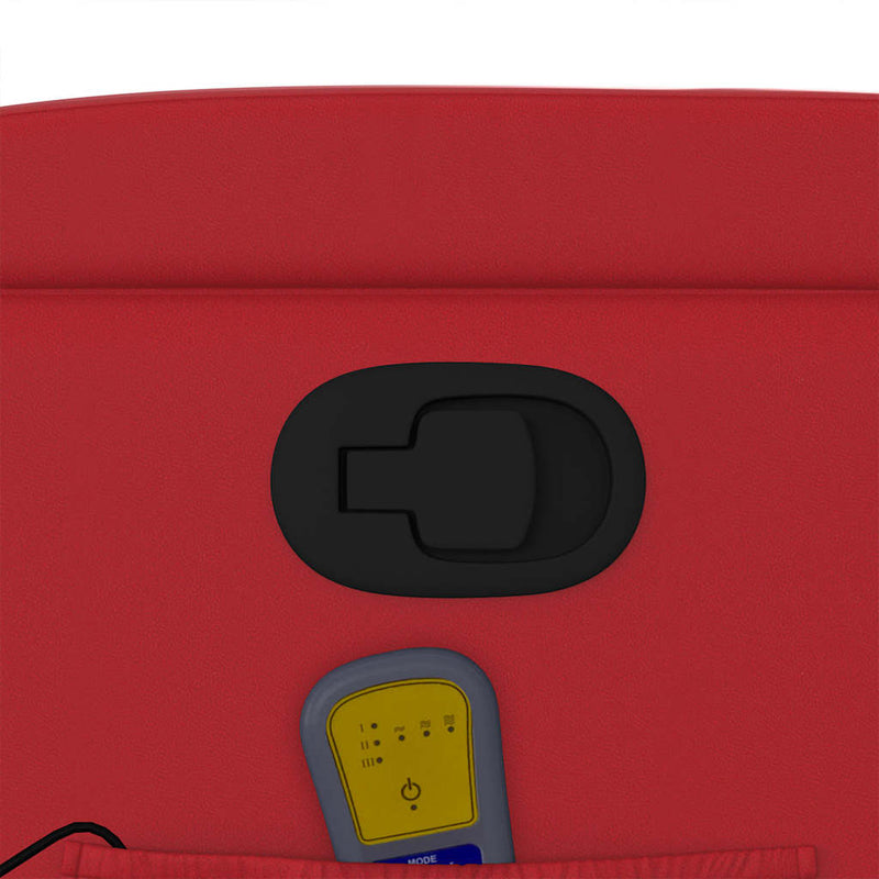 vidaXL piros műbőr dönthető masszázsfotel