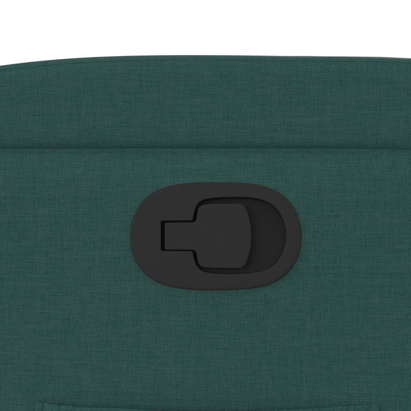 vidaXL sötétzöld szövet dönthető fotel