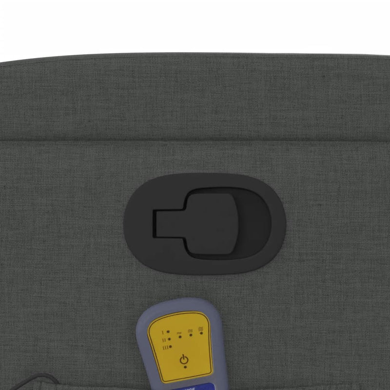 vidaXL sötétszürke szövet dönthető masszázsfotel