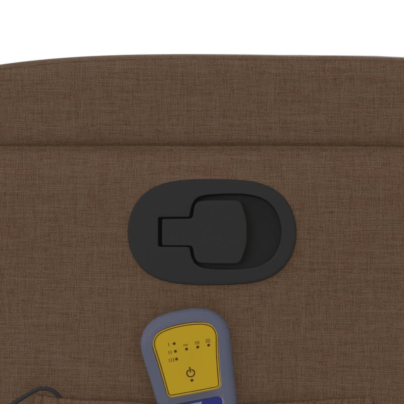 vidaXL barna szövet dönthető masszázsfotel