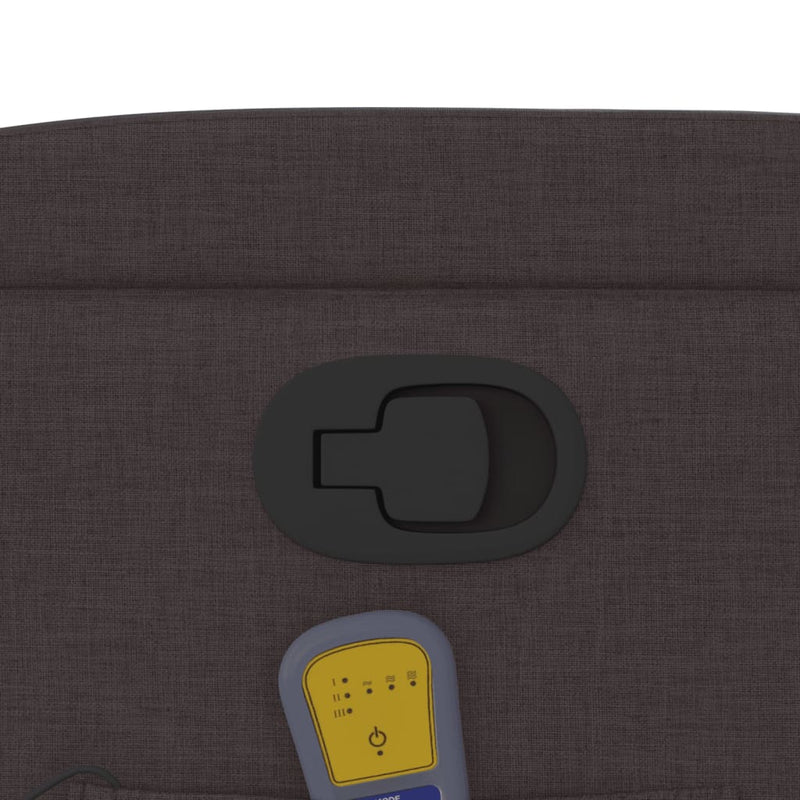 vidaXL sötétbarna szövet dönthető masszázsfotel