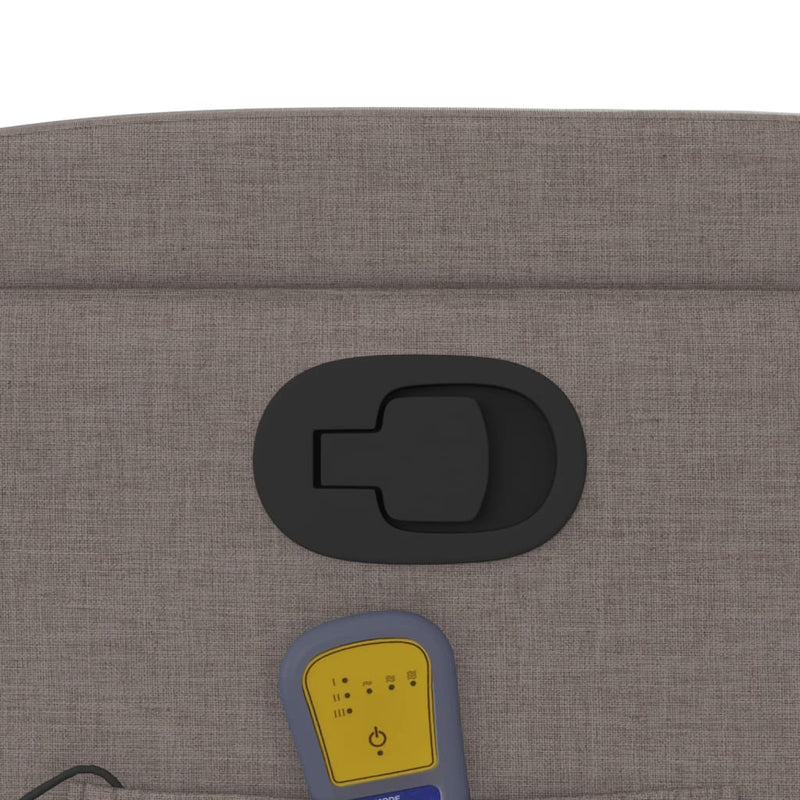 vidaXL tópszínű szövet dönthető masszázsfotel