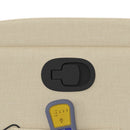 vidaXL krémszínű szövet dönthető masszázsfotel