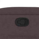 vidaXL sötétbarna szövet dönthető fotel