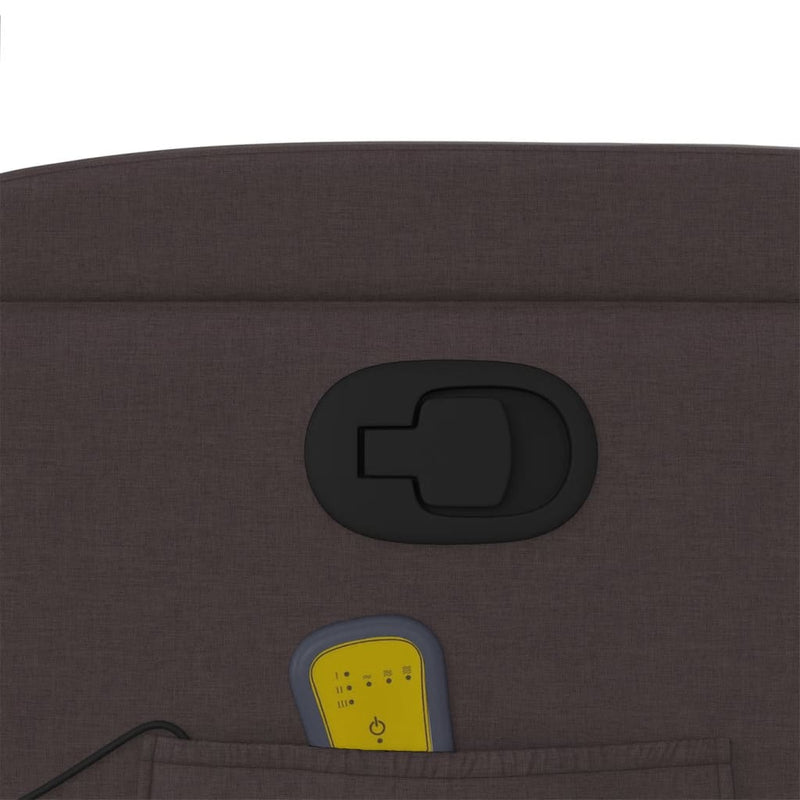 vidaXL sötétbarna szövet dönthető masszázsfotel