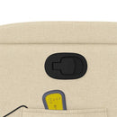 vidaXL krémszínű szövet dönthető masszázsfotel