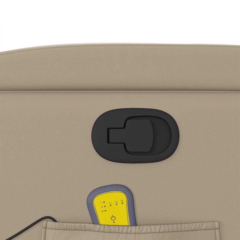 vidaXL kávészínű műbőr dönthető masszázsfotel