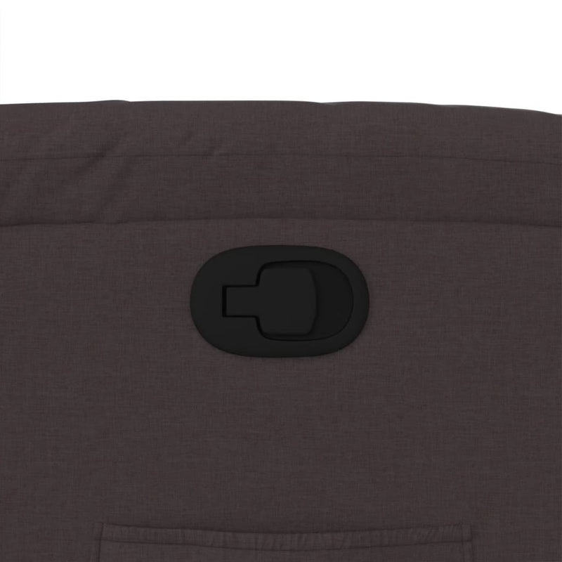 vidaXL sötétbarna szövet dönthető fotel