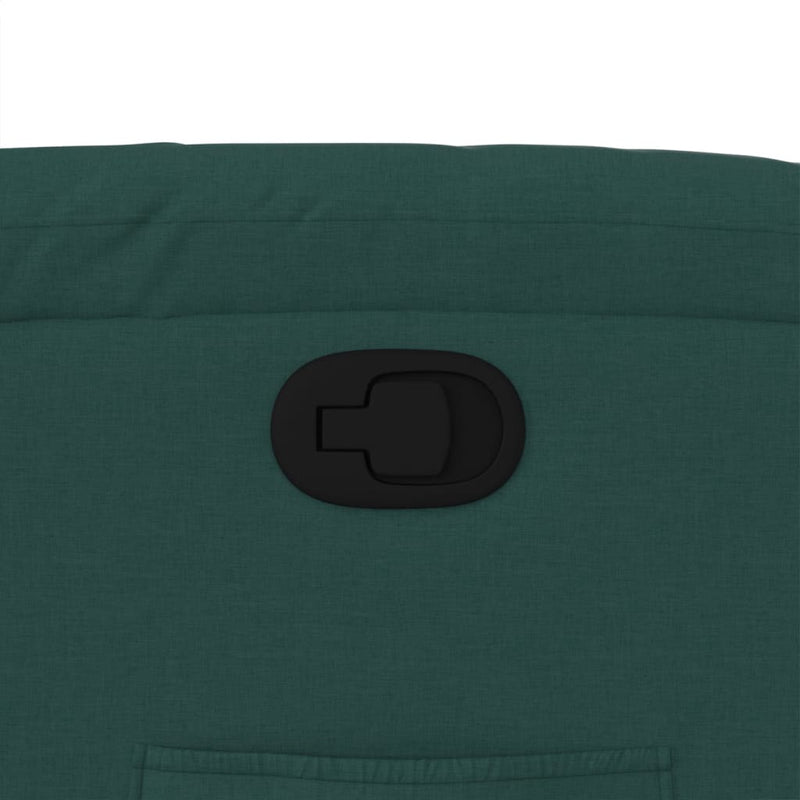 vidaXL sötétzöld szövet dönthető fotel