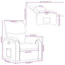 vidaXL tópszínű szövet dönthető fotel